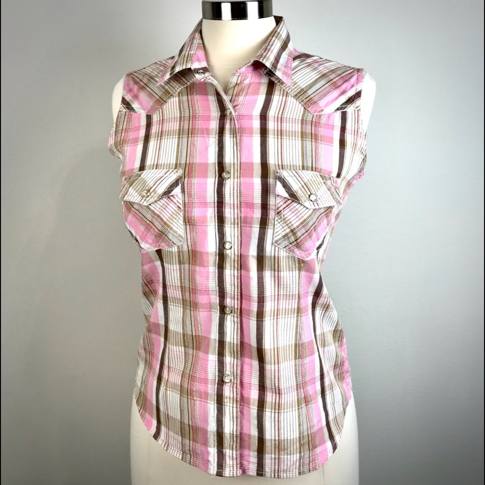 Panhandle Slim western sleeveless snap shirt